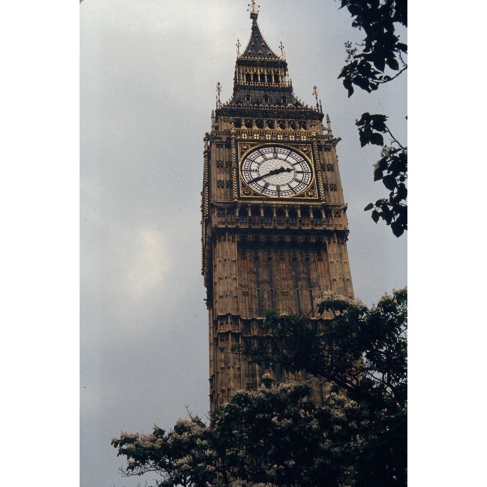 1980s 35mm Slide England Pics #2, The Elizabeth Tower in London #2